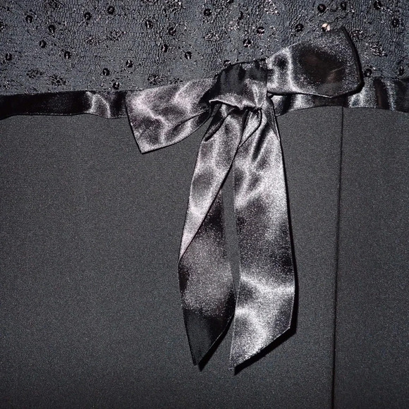 Justin Taylor Black Dress Size 16 - Picture 5 of 11